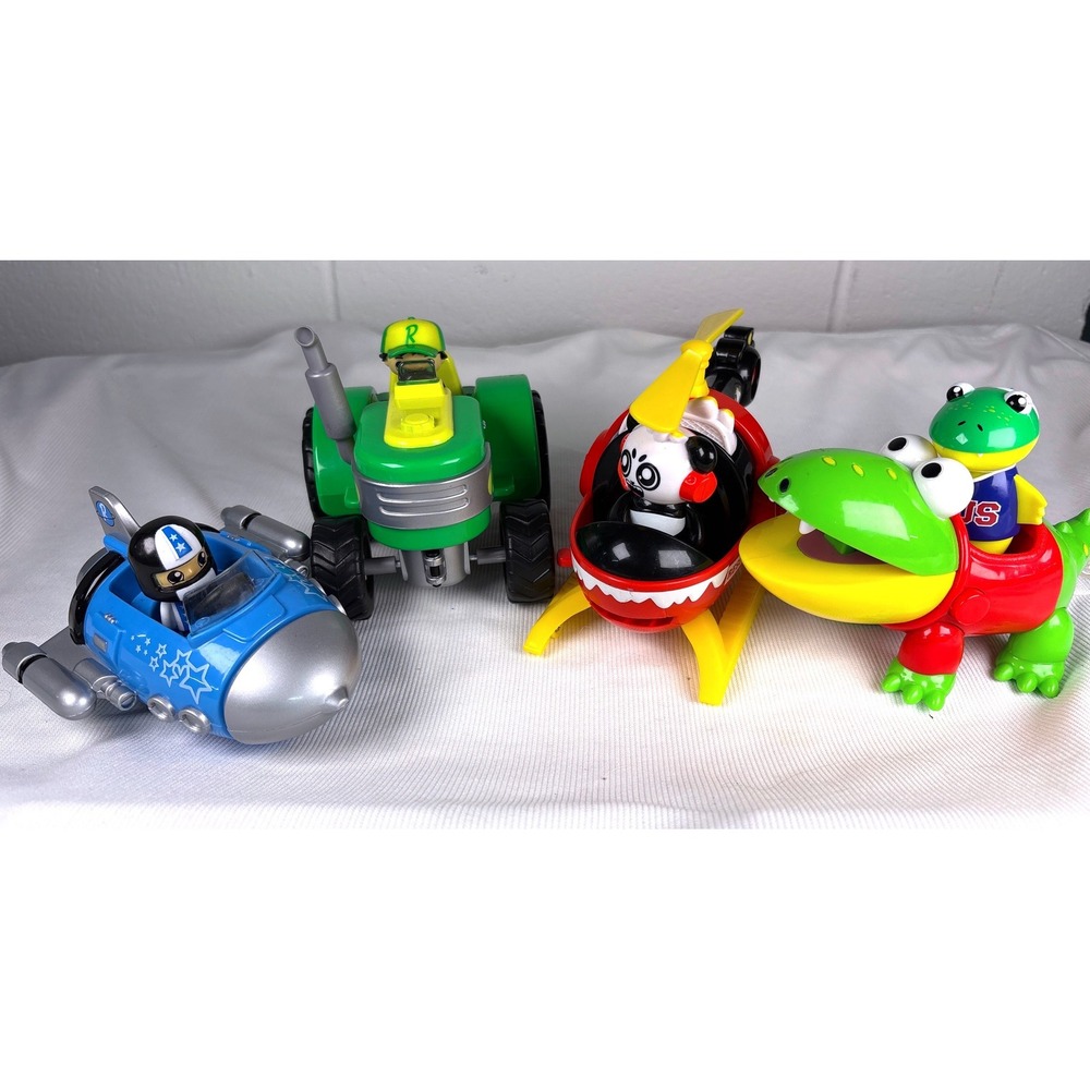 Ryans World Toy Vehicle Lot Combo Panda Gus Gummy Gator Tractor Jet Helicopter